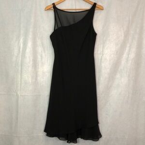 Dressbarn Woman’s Black Sleeveless Chiffon Cocktail Dress Size M